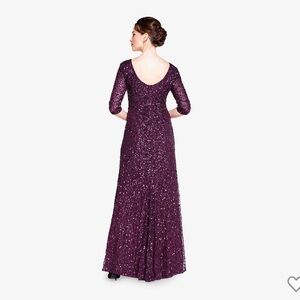 NWT Adrianna Papell Scoop Back Gown
